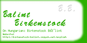 balint birkenstock business card